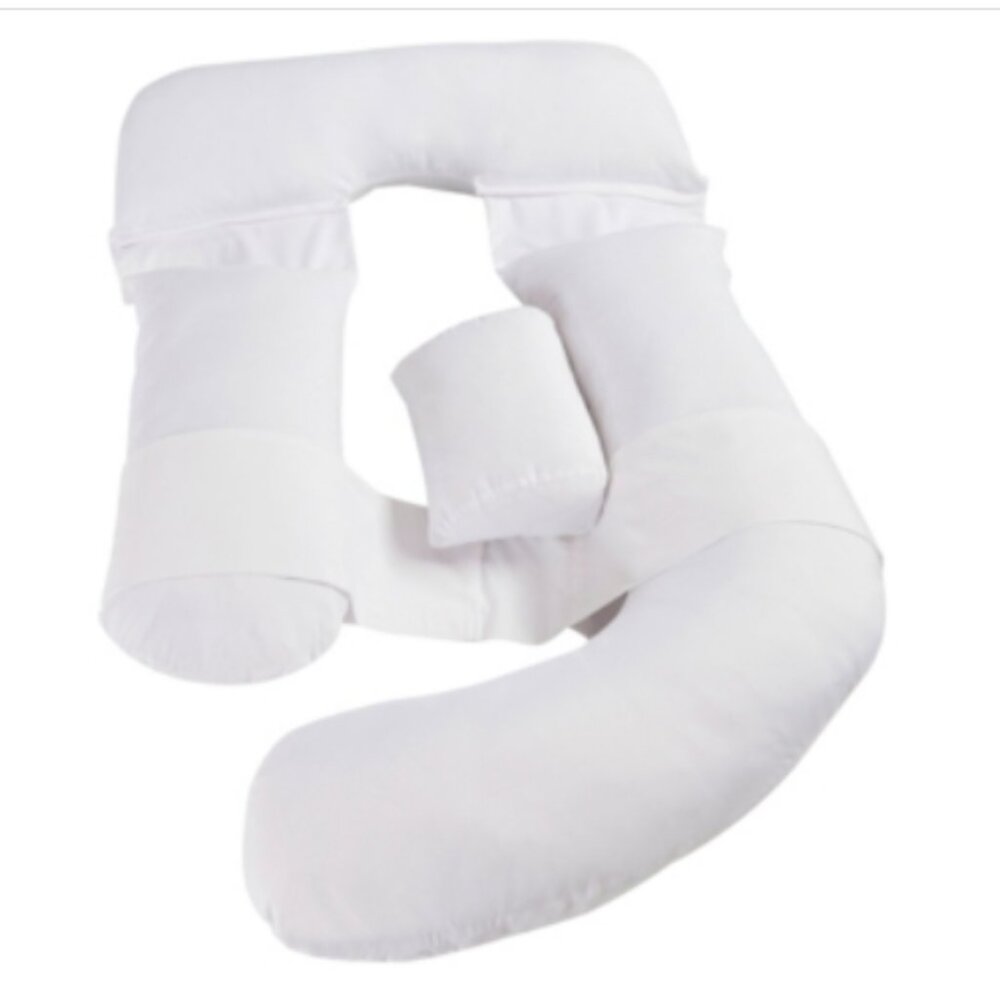 Cheer Collection U Shaped Pregnancy Support Body Pillow with Adjustable Position
